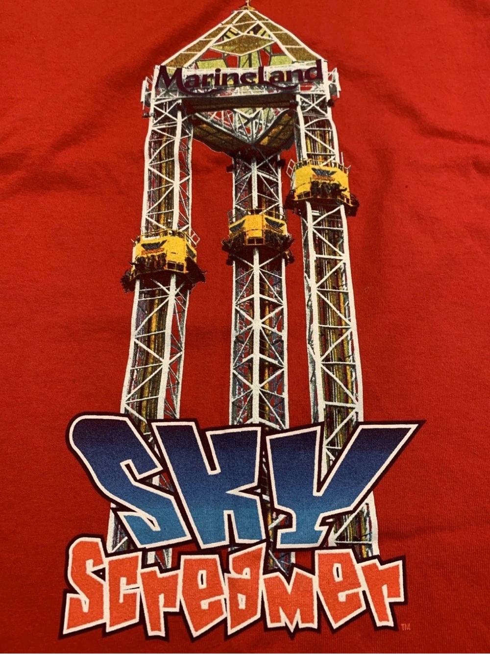 Vintage MarineLand T-Shirt Size 2XL Niagara Falls Sky Screamer Amusement Park
